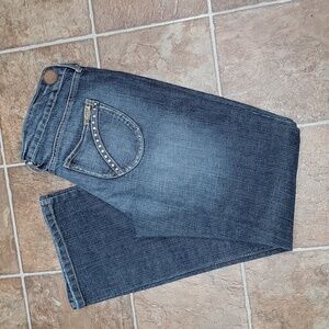 ☆ H HINT Low Rise Stretch Y2K Vintage Bootcut Jeans Rhinestone Pockets ☆ Sz 13 ☆